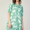 Online Abstract Motif Mini Dress Women Mini Dresses