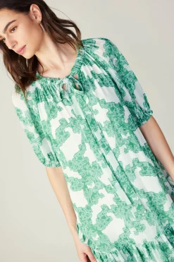 Online Abstract Motif Mini Dress Women Mini Dresses