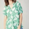 Best Abstract Motif Top Women Short Sleeve Tops