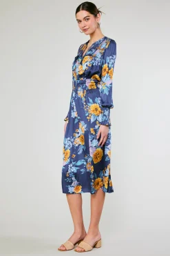 Hot Aida Floral Midi Dress Women Midi Dresses