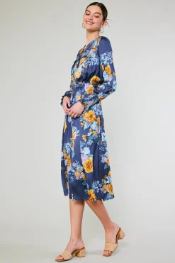 Hot Aida Floral Midi Dress Women Midi Dresses