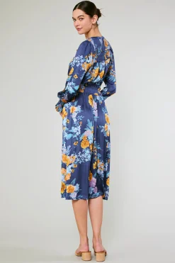 Hot Aida Floral Midi Dress Women Midi Dresses
