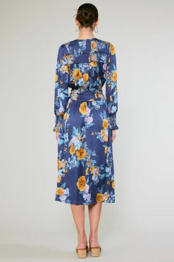 Hot Aida Floral Midi Dress Women Midi Dresses