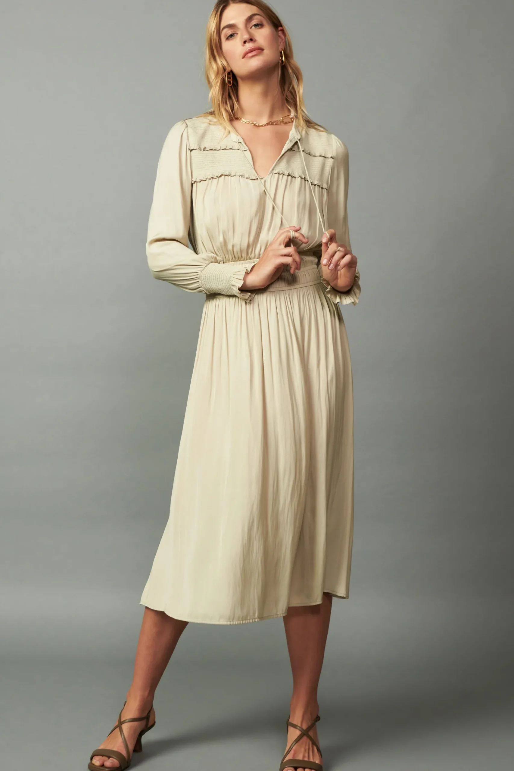 Discount Aida Smocked Midi Dress Women Midi Dresses