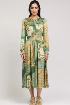 Hot Aida Smocked Midi Dress Women Midi Dresses