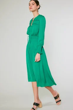 Hot Aida Smocked Midi Dress Women Midi Dresses