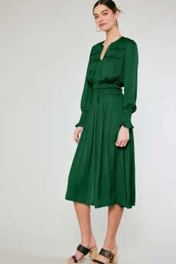 Sale Aida Smocked Midi Dress Women Midi Dresses