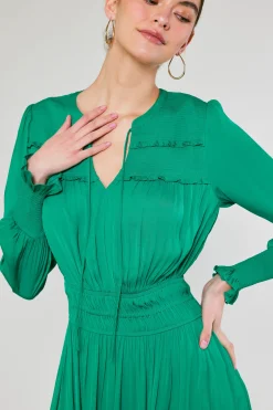 Hot Aida Smocked Midi Dress Women Midi Dresses