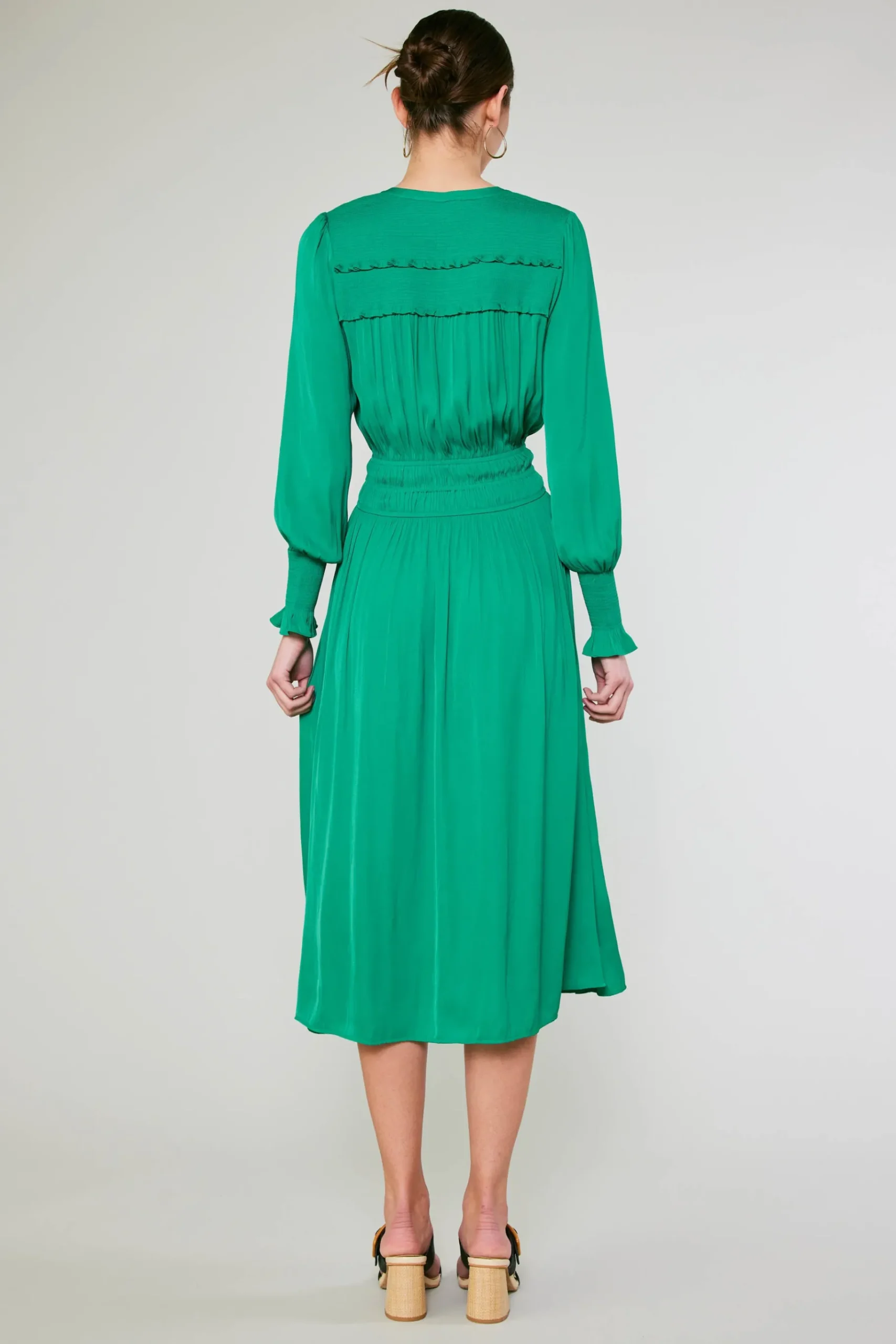 Hot Aida Smocked Midi Dress Women Midi Dresses