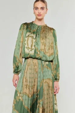 Online Asymmetrical Vintage Print Skirt Women Skirts