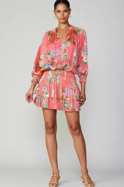 Hot Aurelie Floral Mini Dress Women Mini Dresses