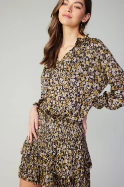 Outlet Aurelie Floral Print Mini Dress Women Mini Dresses