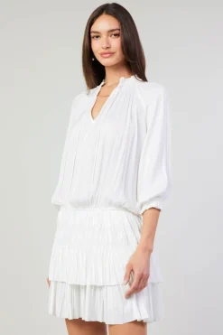 Hot Aurelie Pleated Mini Dress Women Mini Dresses