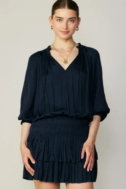 Discount Aurelie Pleated Mini Dress Women Mini Dresses