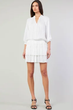 Hot Aurelie Pleated Mini Dress Women Mini Dresses