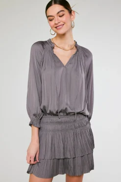 Online Aurelie Pleated Mini Dress Women Mini Dresses