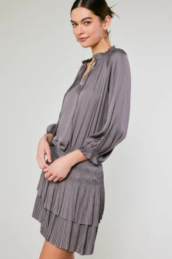 Online Aurelie Pleated Mini Dress Women Mini Dresses