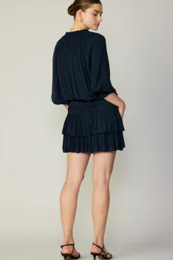 Discount Aurelie Pleated Mini Dress Women Mini Dresses