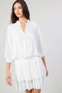 Hot Aurelie Pleated Mini Dress Women Mini Dresses