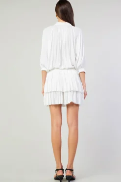 Hot Aurelie Pleated Mini Dress Women Mini Dresses