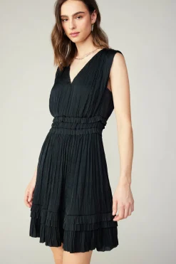 Outlet Aurora Crinkle Pleated Mini Dress Women Mini Dresses