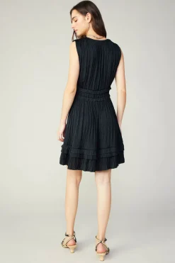 Outlet Aurora Crinkle Pleated Mini Dress Women Mini Dresses