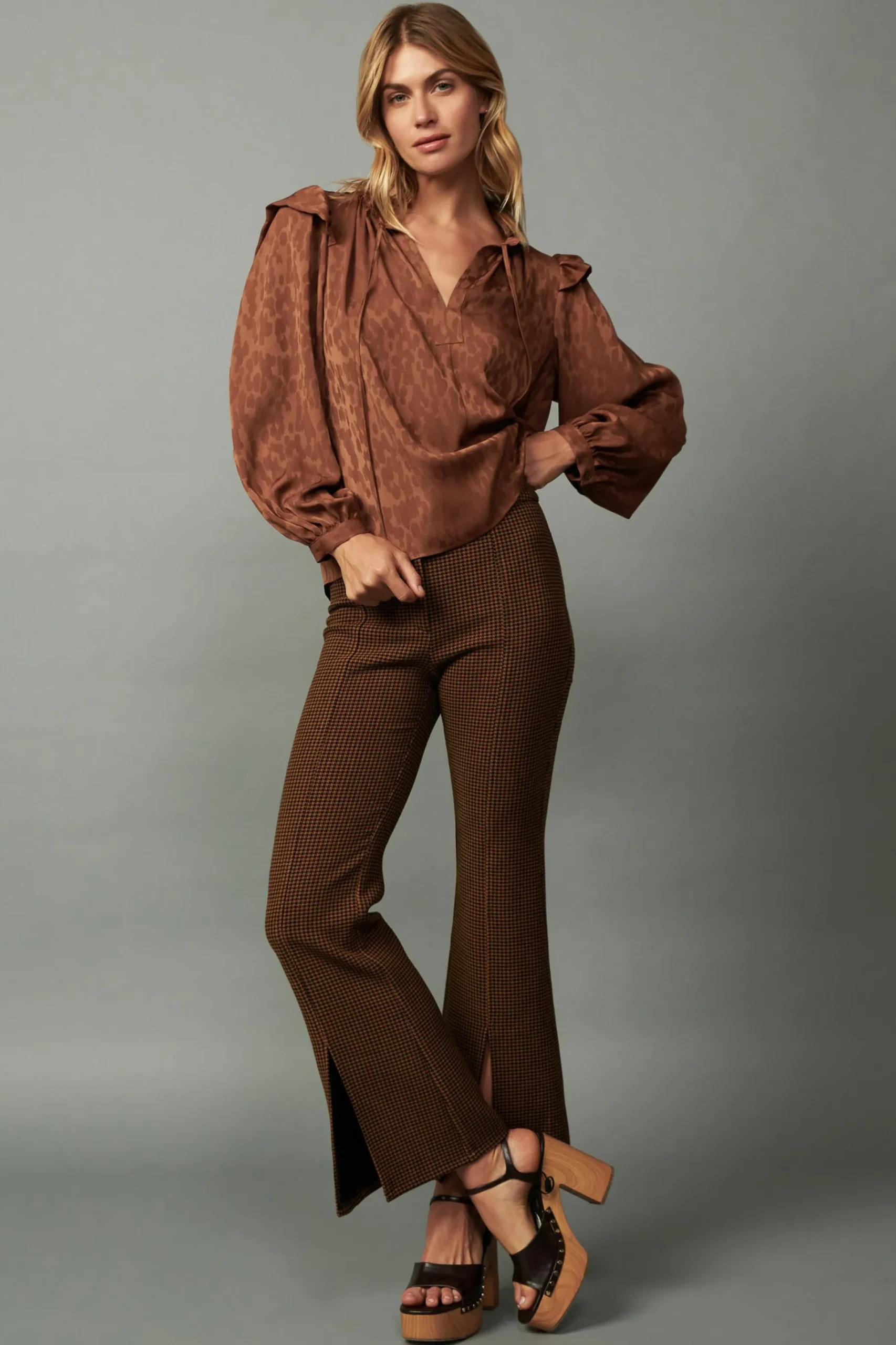 Discount Autumn Puff Sleeve Blouse Women Long Sleeve Tops