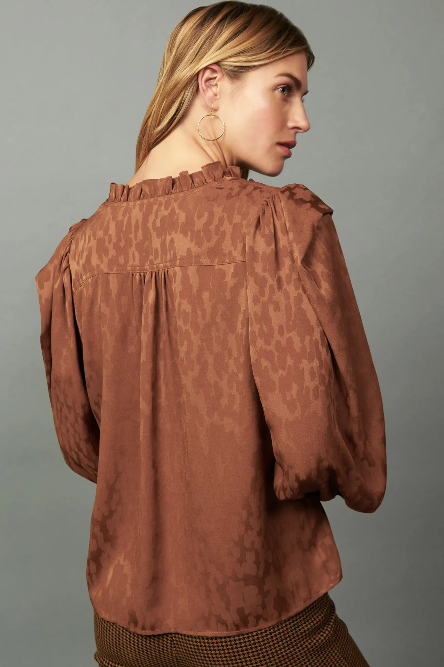 Discount Autumn Puff Sleeve Blouse Women Long Sleeve Tops