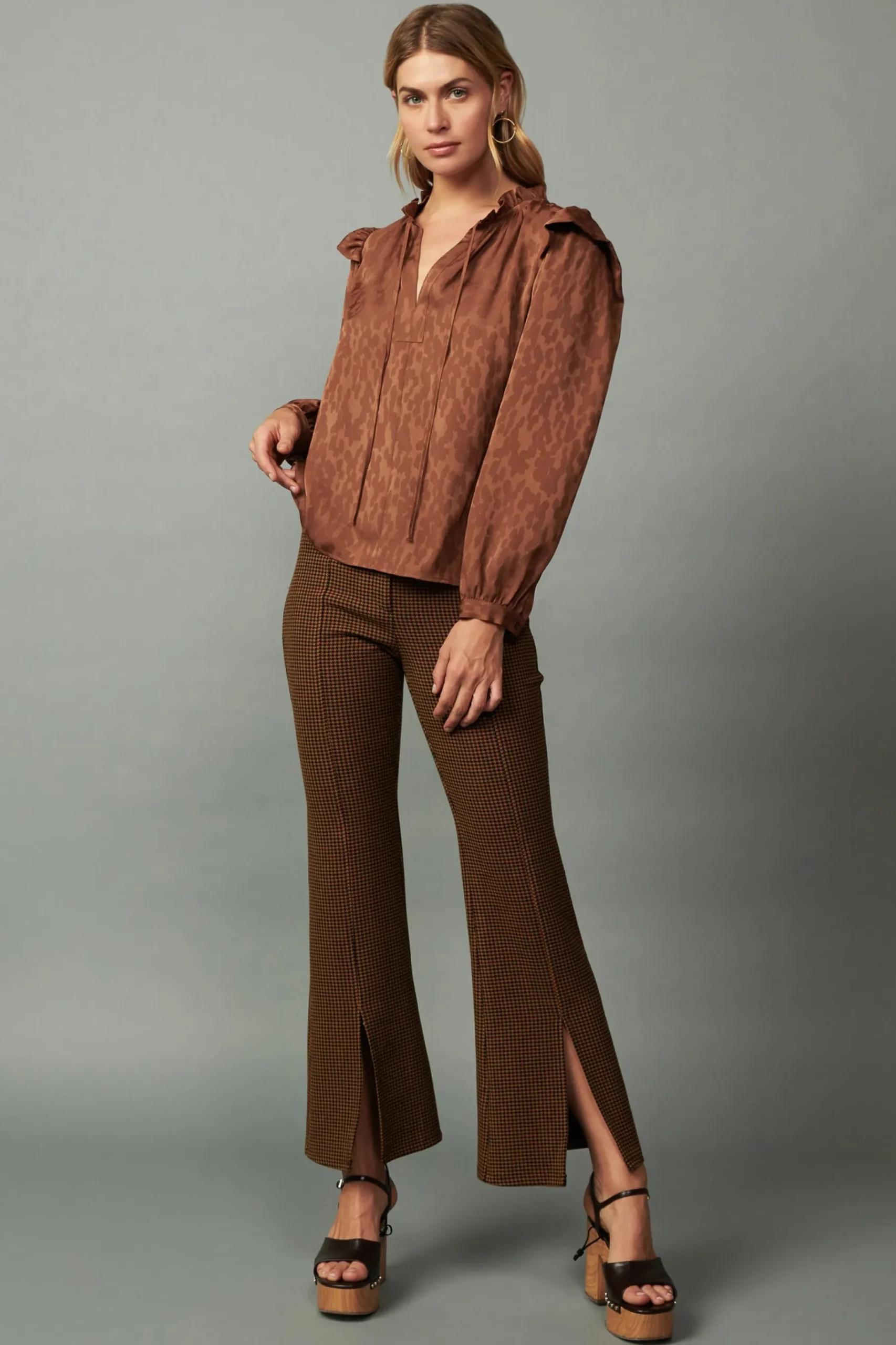 Discount Autumn Puff Sleeve Blouse Women Long Sleeve Tops