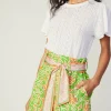 Hot Belted Floral Patterned Shorts Women Shorts