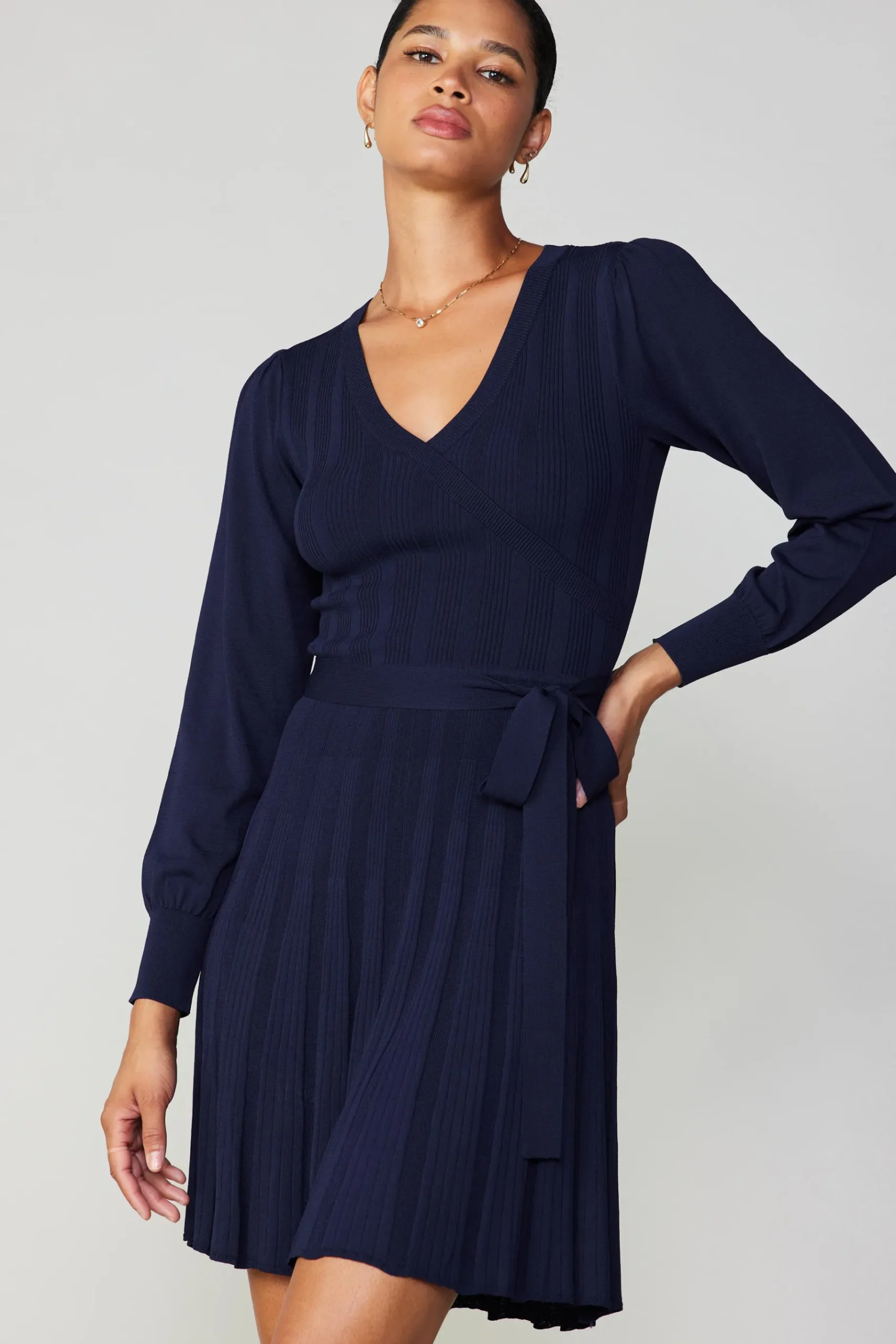 Online Belted Knit Mini Dress Women Knitwear | Mini Dresses