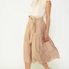 Sale Belted Midi Skirt Women Skirts