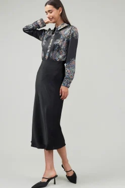 Best Bias Midi Skirt Women Skirts