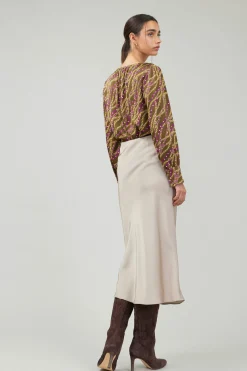 Outlet Bias Midi Skirt Women Skirts