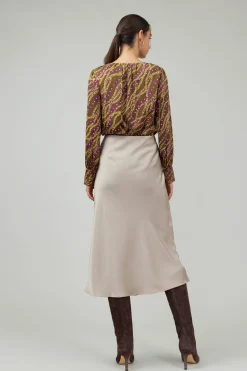 Outlet Bias Midi Skirt Women Skirts