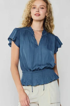 Hot Blair Smocked Top Women Short Sleeve Tops