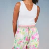 Hot Botanical Watercolor Shorts Women Shorts