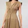 Fashion Briene Pleated Mini Dress Women Mini Dresses