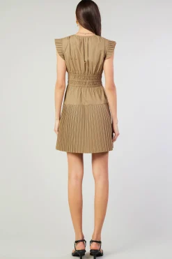 Fashion Briene Pleated Mini Dress Women Mini Dresses