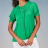 Clearance Brooklyn Crinkle Top Women Short Sleeve Tops