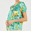 New Brooklyn Crinkle Top Women Short Sleeve Tops