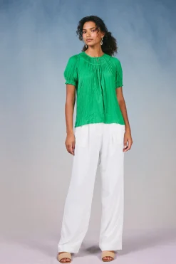 Clearance Brooklyn Crinkle Top Women Short Sleeve Tops
