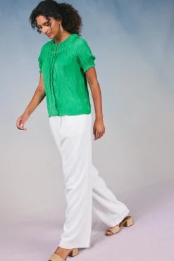 Clearance Brooklyn Crinkle Top Women Short Sleeve Tops