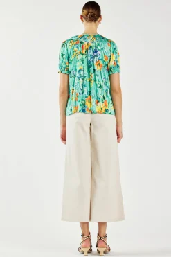 New Brooklyn Crinkle Top Women Short Sleeve Tops