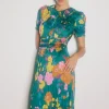 Fashion Brooklyn Floral Midi Dress Women Midi Dresses