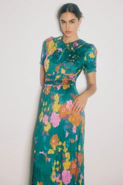 Fashion Brooklyn Floral Midi Dress Women Midi Dresses