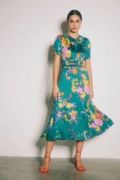 Fashion Brooklyn Floral Midi Dress Women Midi Dresses