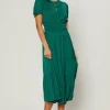 New Brooklyn Pleated Midi Dress Women Midi Dresses