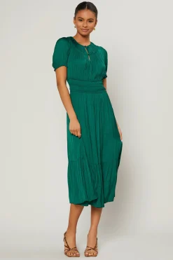 New Brooklyn Pleated Midi Dress Women Midi Dresses