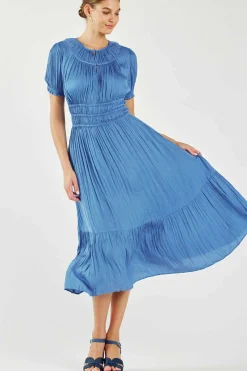 Best Brooklyn Pleated Midi Dress Women Midi Dresses